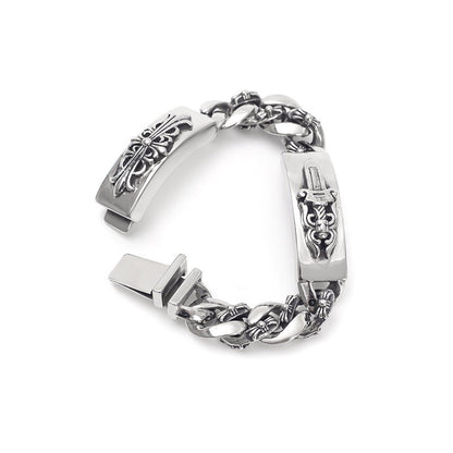 DOUBLE ID FANCY LINK BRACELET 8